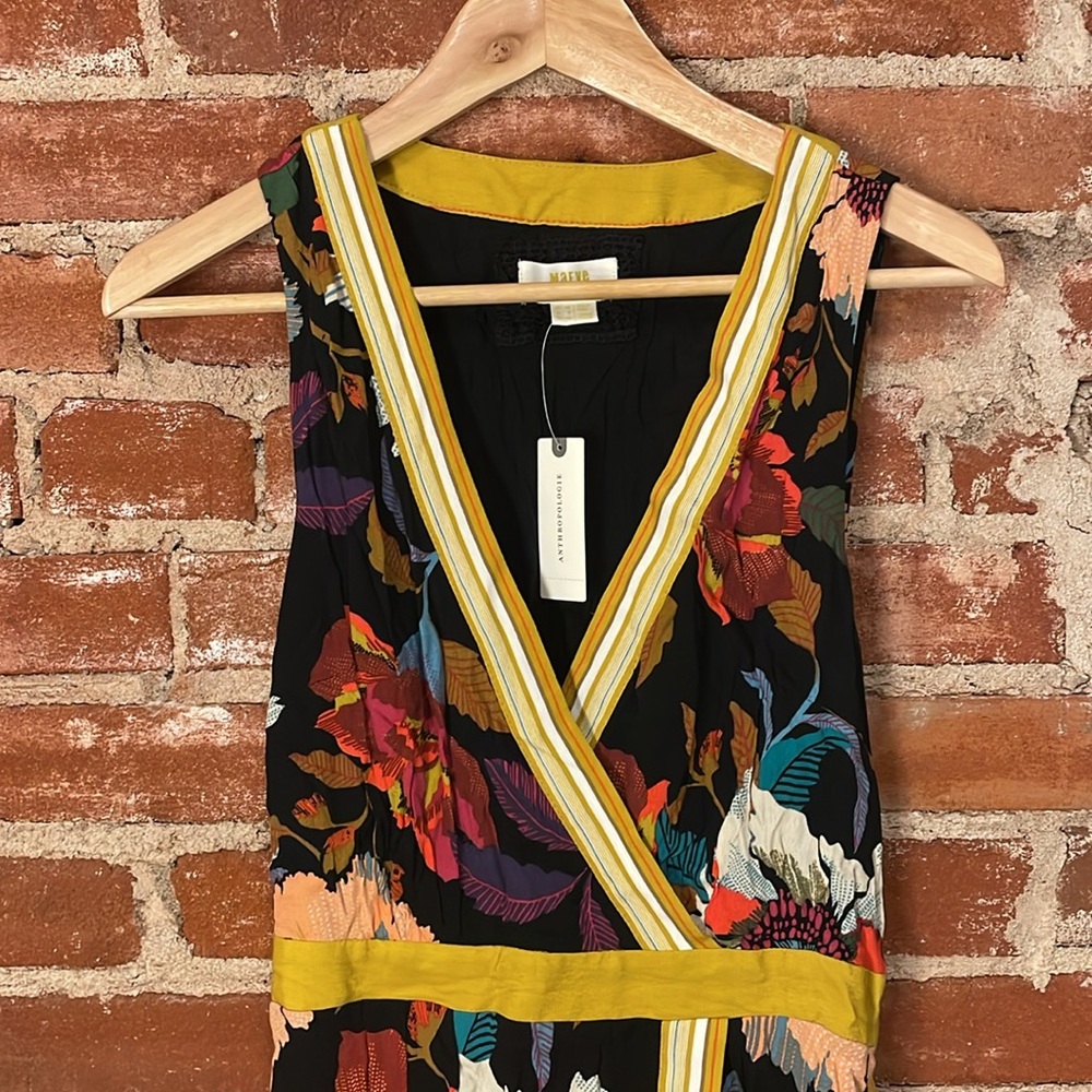 NWT Anthropologie Maeve Botanica Floral Wrap Dress size 8 - Picture 7 of 10